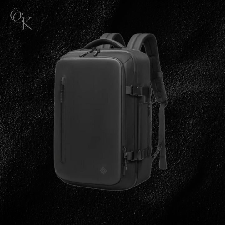 Sac à dos de voyage ÖCK – Sac à dos à compression intelligente et étanche | Sac cabine compact avec système sous-vide intégré
